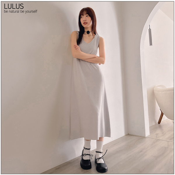 LULUS/舒適休閒V領無袖針織洋裝４色【A02240005】 product thumbnail 3