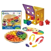 【南紡購物中心】華森葳教玩具超值組-分類水果派(數學教具)+配對百寶箱(形狀配對)