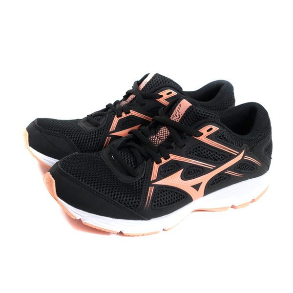 Mizuno MAXIMIZER 25 美津濃慢跑鞋運動鞋黑/粉橘女鞋寬楦K1GA230121