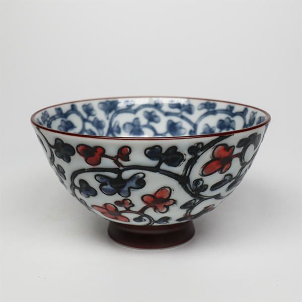 日本陶瓷 美濃燒 唐草 陶碗