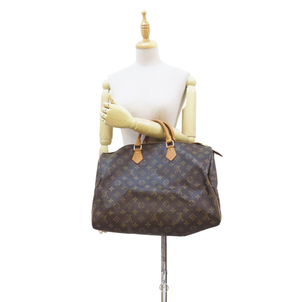 【二手名牌BRAND OFF】LOUIS VUITTON LV 路易威登 棕色 原花 PVC塗層帆布 Speedy 40 手提包 M41522 product thumbnail 8