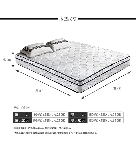 【IHouse】華納 抗菌透氣三線獨立筒床墊 雙人5尺 product thumbnail 7