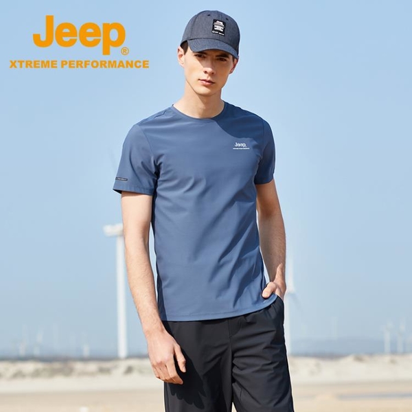 Z1-Jeep吉普夏季新款速干T恤男冰絲透氣短袖男士戶外運動速干衣男裝
