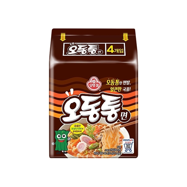 韓國不倒翁 特級海鮮風味烏龍拉麵(120gx4包)【小三美日】