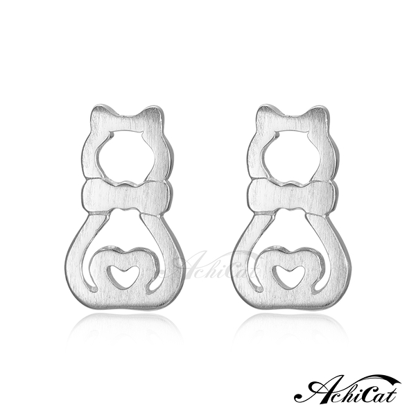 AchiCat 925純銀耳環 純銀飾 糖心貓 貓咪耳環 女耳環 一對價格 GS6209
