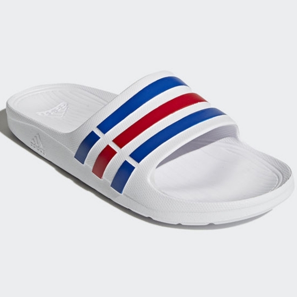 Adidas DURAMO SLIDES 男鞋 女鞋 拖鞋 沙灘拖 防水 白 藍 紅 經典 【運動世界】U43664 product thumbnail 4