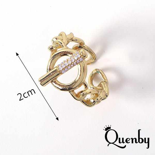 Quenby 時尚率性感可調節開口食指中指戒指 product thumbnail 7