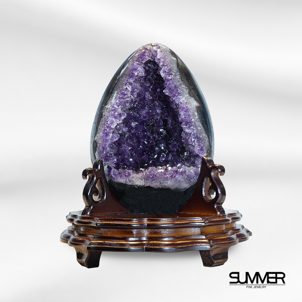【SUMMER 寶石】5A頂級天然烏拉圭紫水晶恐龍蛋3.02KG(A38)