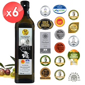 【Oleum Crete】奧莉恩頂級初榨橄欖油6瓶組(750ml/瓶) 效期2024/07