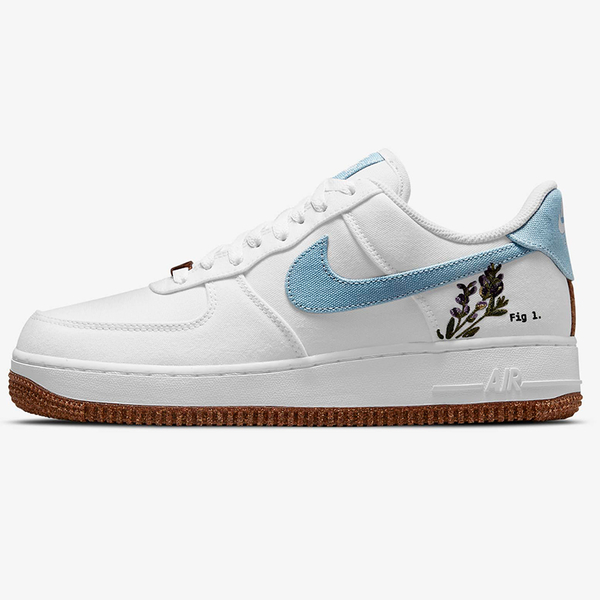 【現貨】Nike Air Force 1 '07 SE 女 休閒鞋 花卉 刺繡 軟木塞 白 藍 CZ0269-100