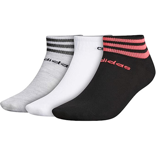 Adidas[美國進口厚襪] 女運動3條紋低切多色系襪(3双)