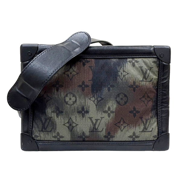 【二手名牌BRAND OFF】LOUIS VUITTON LV 路易威登 綠色 黑色 尼龍 原花 Virgil Soft Trunk Camouflage 肩背包