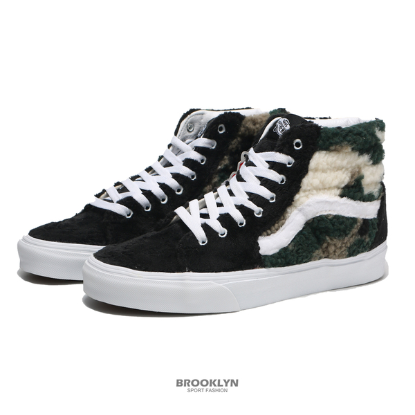 VANS 休閒鞋 SK8-HI 黑 米彩 毛絨 羊膏絨 高筒 男 (布魯克林) VN0A5JMJA58 product thumbnail 2