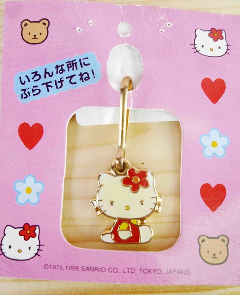 【震撼精品百貨】Hello Kitty 凱蒂貓~KITTY吊飾拉扣-側坐