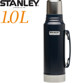 【Stanley 美國  經典真空保溫瓶1.0L 錘紋藍 】10-01254/保溫瓶/保溫水壺/暖水瓶/保溫杯