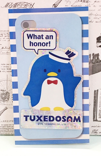 【震撼精品百貨】Tuxedo Sam Sanrio 山姆藍企鵝~貼紙-閃亮*51236