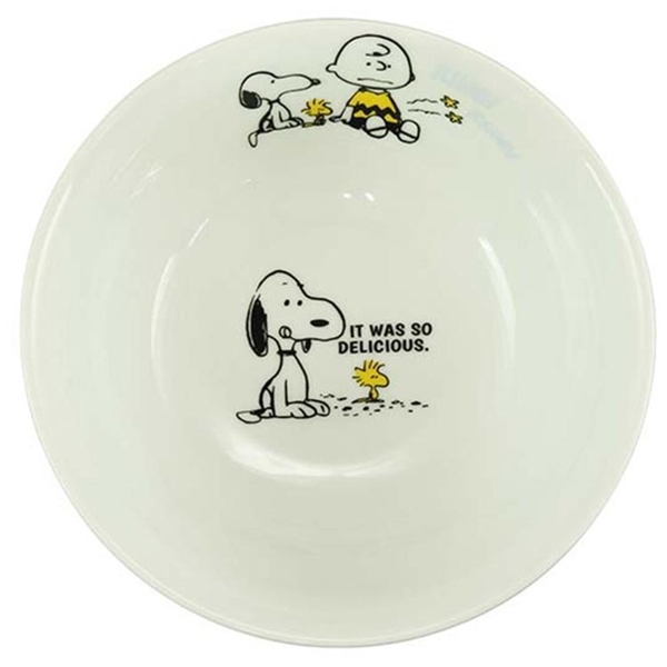 小禮堂 Snoopy 陶瓷拉麵碗 1100ml (白肚子餓款) 4979855-219287 product thumbnail 2