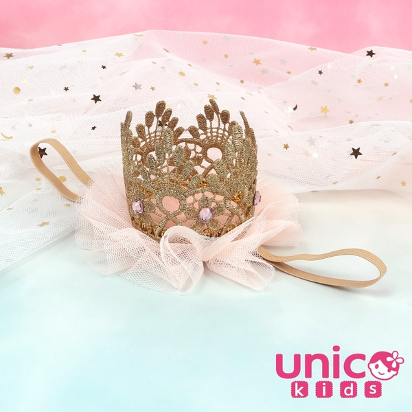 UNICO 兒童 歐美風蕾絲皇冠拍照慶生髮帶/髮飾 product thumbnail 3
