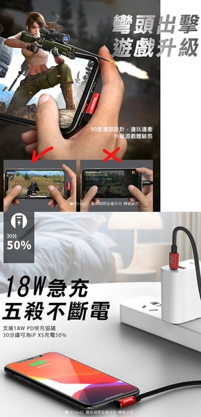 Baseus GaN迷你氮化鎵65W快充充電器(台灣版)+Baseus王者彎頭Type-C to Lightning PD閃充線100cm product thumbnail 7