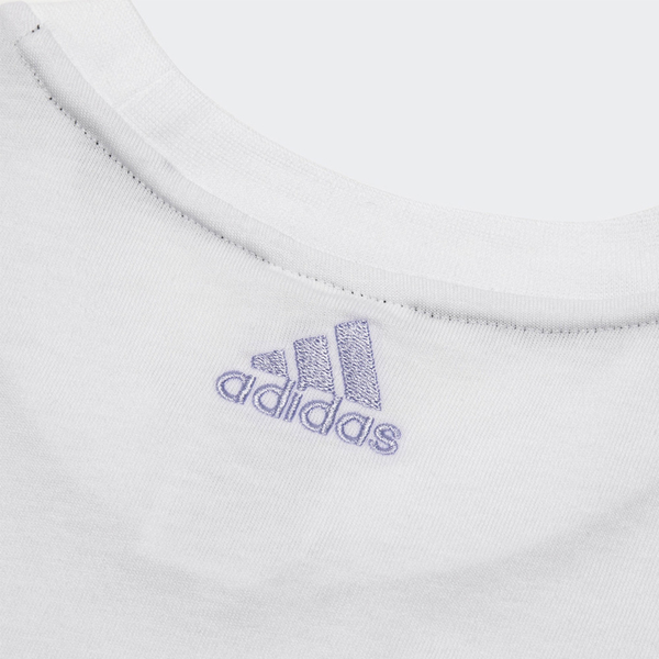 Adidas LOGO 女裝 短袖 T恤 休閒 寬鬆 純棉 白【運動世界】HB5100 product thumbnail 5