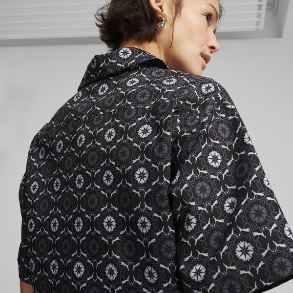PUMA 短袖 流行系列 黑色 NEW PREP 幾何 復古 短袖 襯衫 中性 62787301 product thumbnail 3