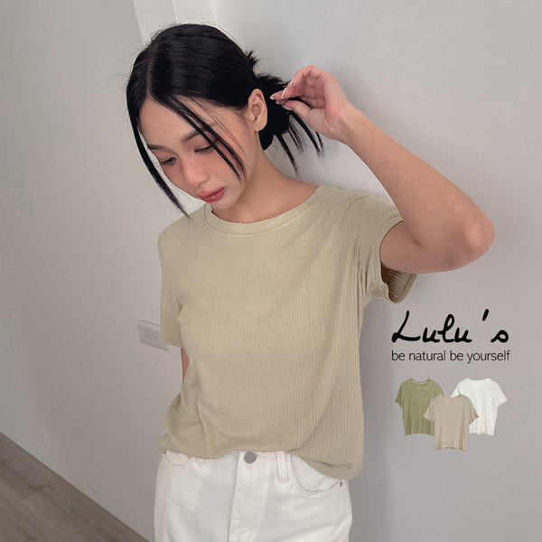 LULUS/實穿軟彈細坑紋上衣３色【A01240236】