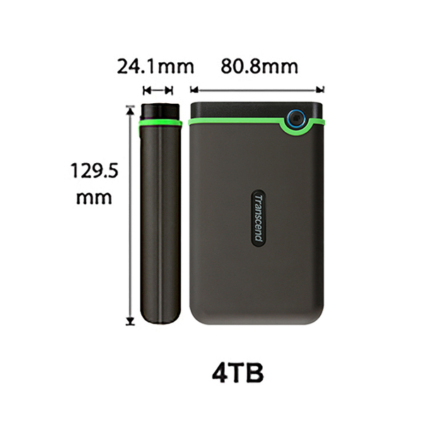 創見 Transcend 25M3 1TB 鐵灰色 USB3.1 2.5吋 超薄 行動外接硬碟 (TS1TSJ25M3S) product thumbnail 7