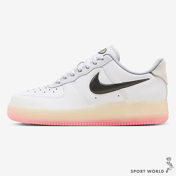 Nike 女鞋 休閒鞋 新年 龍年 果凍底 Air Force 1 07 SE 白粉橘【運動世界】FZ5741-191