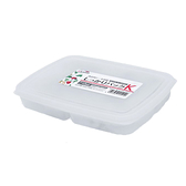 【日本NAKAYA】K154日本製扁形分隔透明收納/食物保鮮盒-(710ml)