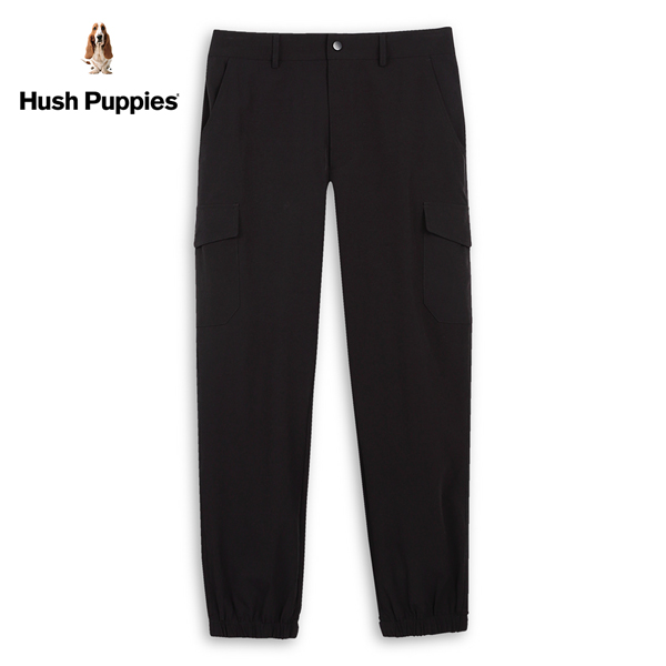 Hush Puppies 長褲 男裝素色後鬆緊縮口工裝褲 product thumbnail 4