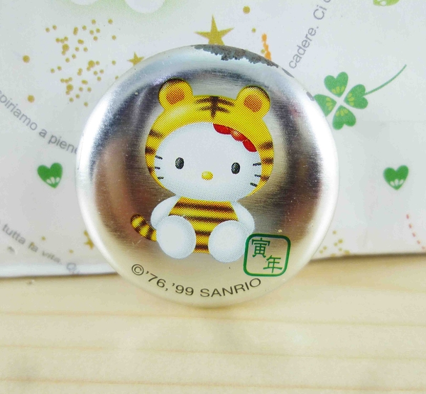 【震撼精品百貨】Hello Kitty 凱蒂貓~KITTY別針-圓型-生肖系列-虎圖案