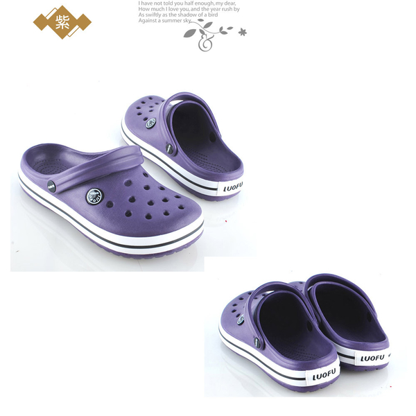 洞洞鞋．情侶款女鞋．舒適透氣洞洞鞋．藍/紫/黑【鞋鞋俱樂部】【105-2133】 product thumbnail 4