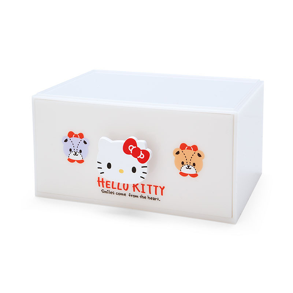 asdfkitty*KITTY桌上型單層抽屜式收納盒/置物盒-日本正版商品