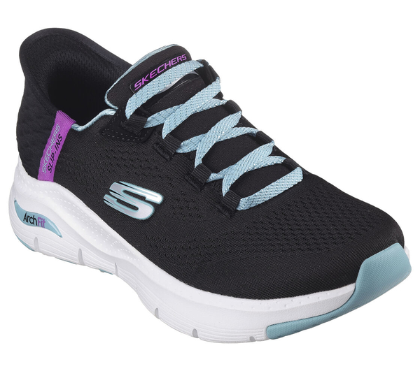 SKECHERS ARCH FIT 女款 黑藍紫色 健走鞋 瞬穿舒適科技 149568BKMT【KAORACER】 product thumbnail 3