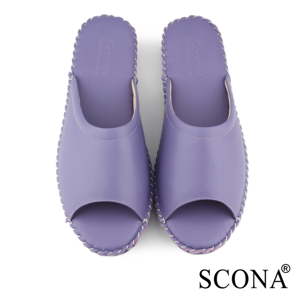 SCONA 蘇格南 全真皮 手縫舒適室內鞋-女款 紫色 9993-4 product thumbnail 2