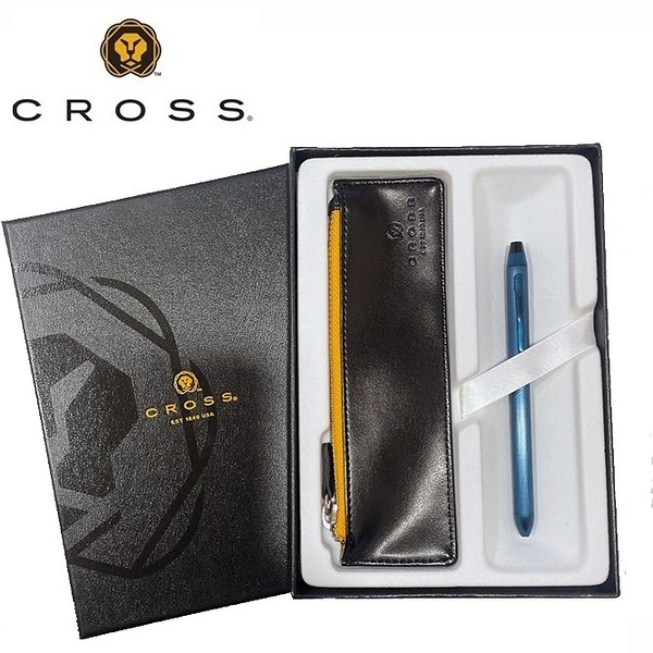 CROSS TECH3 金屬藍桿 三用筆 筆袋禮盒