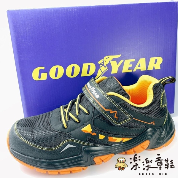 【菲斯質感生活購物】GOODYEAR防潑水越野跑鞋-黑橘 現貨 男童鞋 運動鞋 大童鞋 跑步鞋 休閒鞋 布鞋 product thumbnail 2