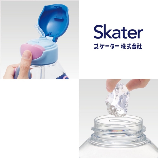 Skater 彈跳式吸管水壺 530ml 兒童水壺 附背帶 姓名貼 冰雪奇緣 恐龍 水瓶 彈跳式吸管水壺 530ml product thumbnail 4