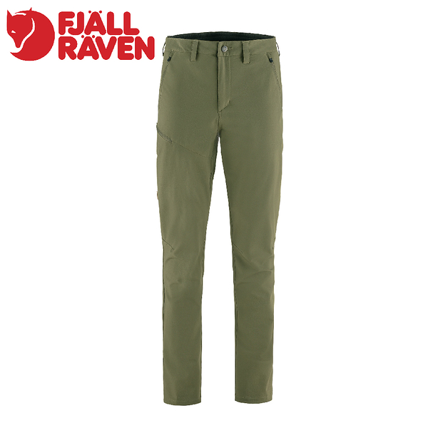 【Fjallraven 小狐狸 男 Abisko Trail Stretch 長褲《月桂綠(R)》】F12200163/登山褲