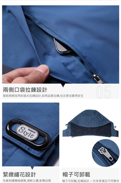 [極雪行者]SW-5801(男)全黑/特種防水風雪polar-tech10000mm抗污抗靜電單件外層衝鋒衣