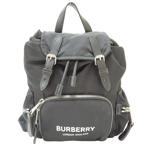 【二手名牌BRAND OFF】BURBERRY 巴寶莉 黑色 尼龍 THE RUCKSACK 後背包