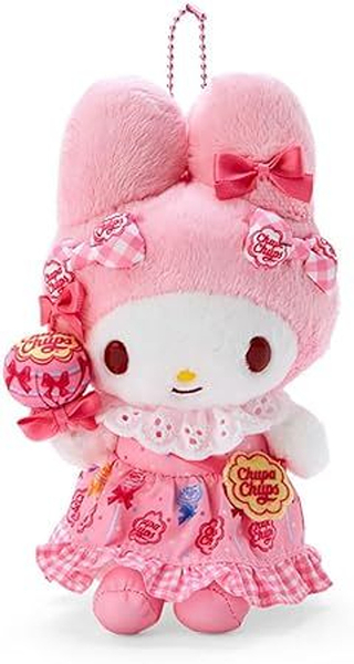 【震撼精品百貨】My Melody 美樂蒂~日本SANRIO三麗鷗 美樂蒂絨毛玩偶吊飾ChupaChups加倍佳2.0*04340