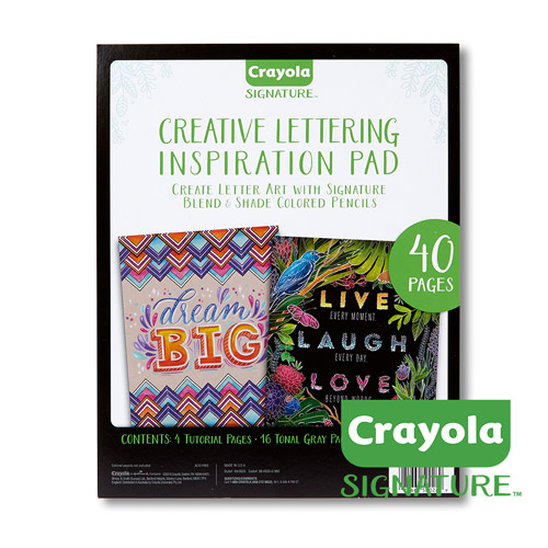 美國Crayola繪兒樂 文藝經典系列 經典藝術字描摹本深色款