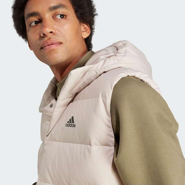 ADIDAS HELIONIC VEST 羽絨背心 愛迪達 男 保暖 穿搭 防風 米色 HY3935 product thumbnail 3