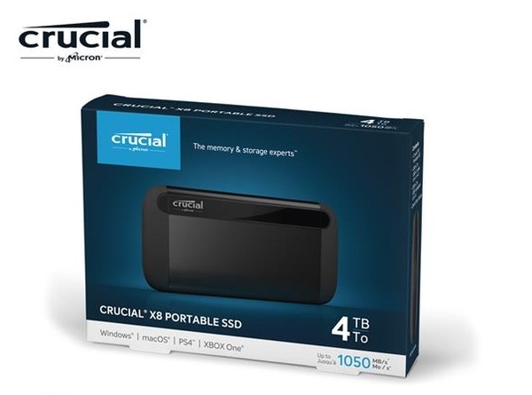 美光 Micron Crucial X8 4TB 外接式 SSD 4T USB Type-C