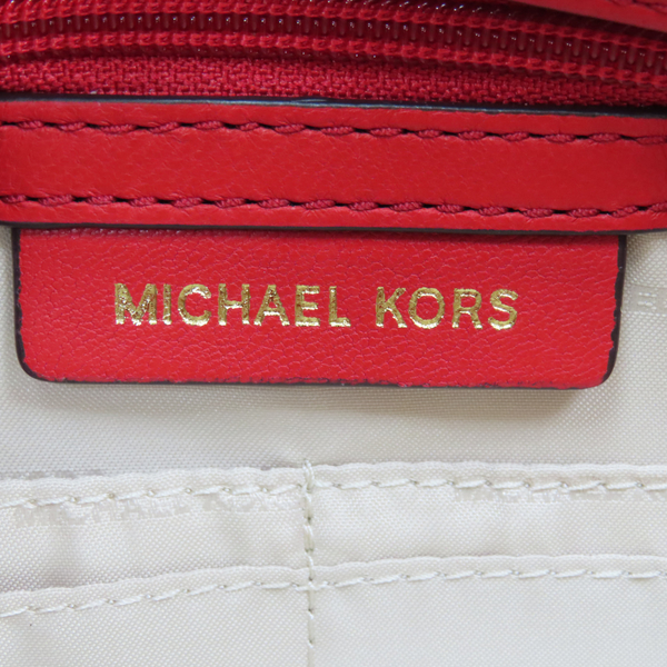 【二手名牌BRAND OFF】MICHAEL KORS 麥可寇斯 紅色 牛皮 菱格紋 Sloan 鏈包 金扣 product thumbnail 7