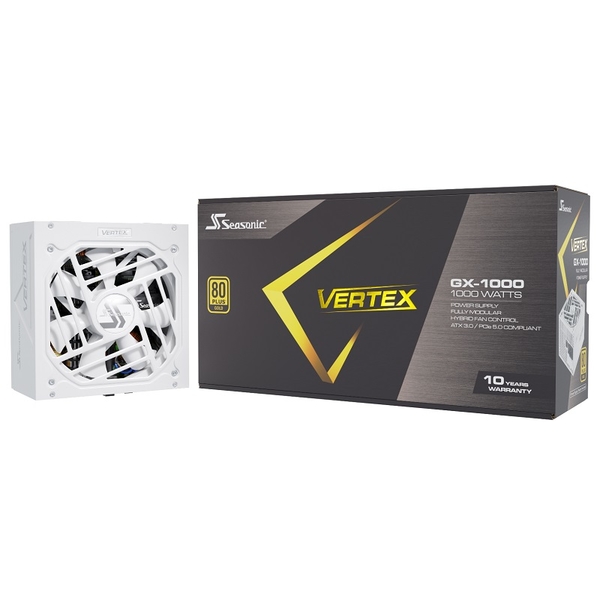 Seasonic 海韻Vertex GX-1000 WHITE ATX3.0 全模金牌1000W 電源供應器 