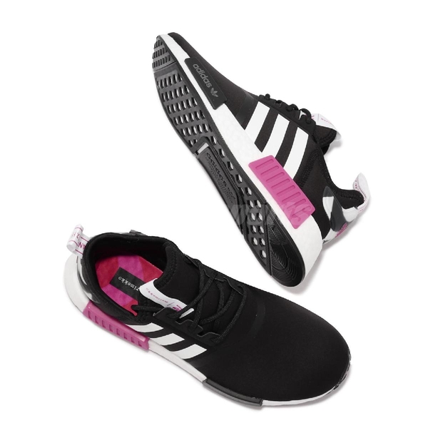 Marimekko X adidas NMD_R1 W 黑 白 桃紅 波紋圖案 聯名 女鞋 三葉草【ACS】 H00655
