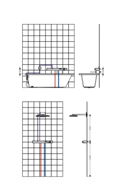 【麗室衛浴】德國HANSGROHE ShowerTablet 700 定溫 / 恆溫龍頭 兩路出水控制主體 13184鉻/1318440白鉻