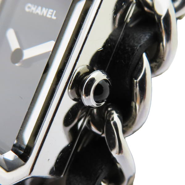 【二手名牌BRAND OFF】CHANEL 香奈兒 PREMIERE ICONIC CHAIN 皮革鍊帶 石英腕錶 H7023 product thumbnail 7